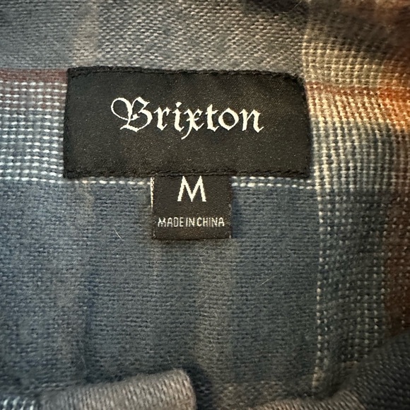 Brixton Long Sleeve Flannel Shirt Size M Great Condition - Picture 4 of 5